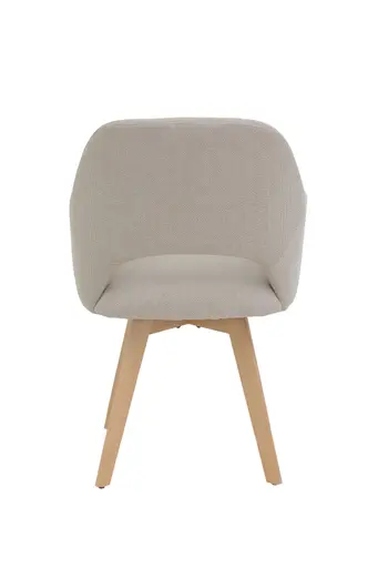 Armlehnstuhl - drehbar, Stoff, Beige