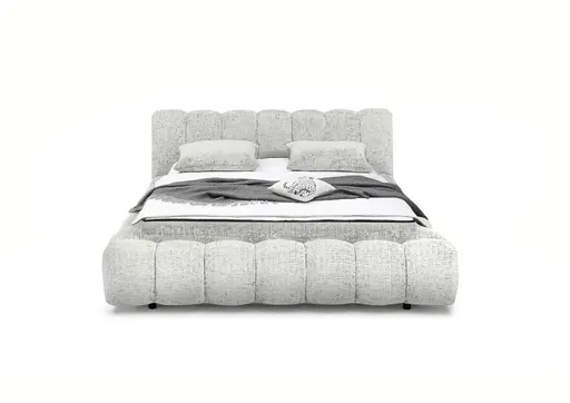 Polsterbett- Liegefläche ca. 180x200 cm, Stoff, Creme, Inkl. Matratze