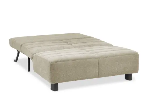 Faltsofa Easy - 2-Sitzer ohne Armlehne, ca. 140 cm inkl. Schlaffunktion, Stoff, Taupe