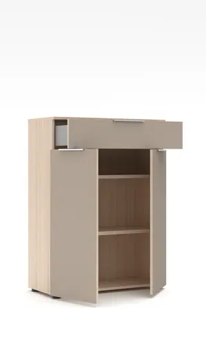 Büroschrank - B ca. 80 cm, Riva Eiche Nachbildung, Kaschmir
