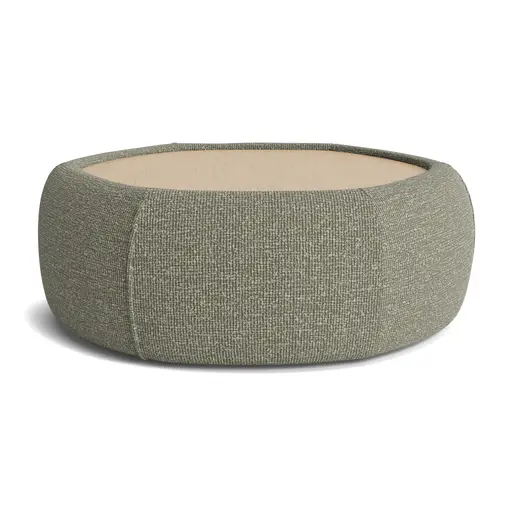 Hocker Serava/Honey - Large, mit Platte, Stoff, Olivgrün