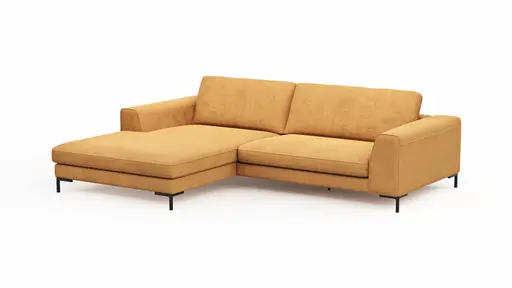 Ecksofa Solano - Longchair Links mit 1,75-Sitzer, Stoff, Mango