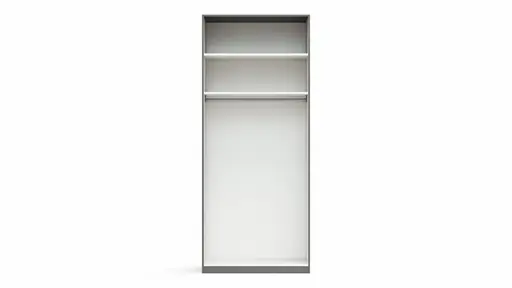 Drehtürenschrank Viana - B. ca. 101 cm, Lack, Steingrau