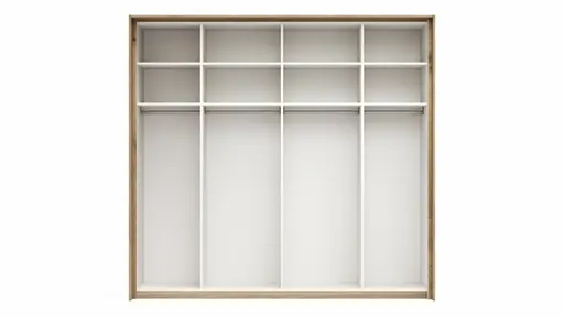 Schwebetürenschrank Viana - B ca. 218 cm, Furnier, Balkeneiche, Hellgrau