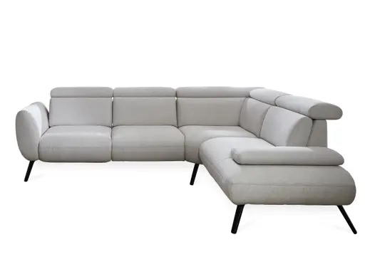 Ecksofa - 2-Sitzer mit Ecke rechts, Stoff, Beige