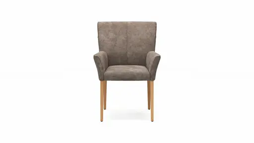 Armlehnstuhl Edmonton - Stoff, Graubraun