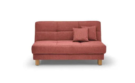 Funktionssofa EASY Optik B - 2-Sitzer, 155 cm inkl. Schlaffunktion, Stoff, Rot