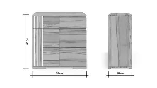 Kommode Tigris - Kernbuche massiv, geölt