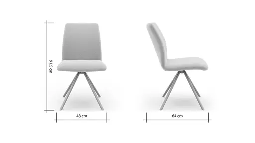 Stuhl Sedana - Stoff, Grau