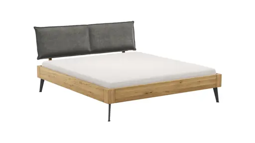 Bettgestell 1660 - Liegefläche ca. 180x200 cm, Wildeiche massiv, geölt