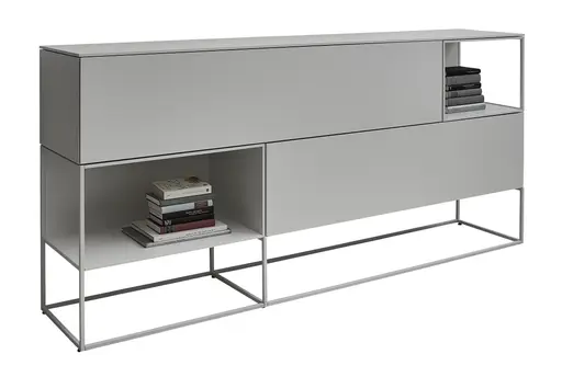 Highboard Catona - Lack matt, Weiß