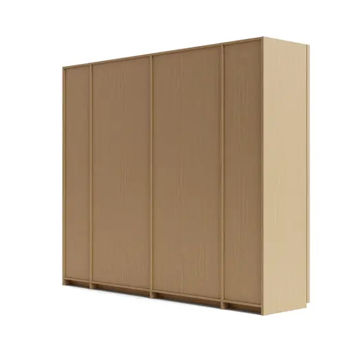 Schwebetürenschrank Caluma - B. ca. 271cm, Furnier, Balkeneiche