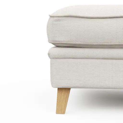 Hocker Mapleton - Stoff, Creme