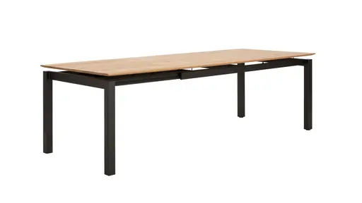 Esstisch Rushmore - ausziehbar, LB ca. 180x100 cm, Eiche massiv, bianco geölt