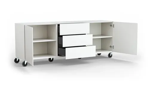 Sideboard Edge - Lack, Weiß