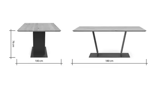 Esstisch Belfast - LB ca. 180x100 cm, Eiche massiv, legno geölt