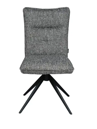 Stuhl MARCIA - drehbar, Stoff, Grau