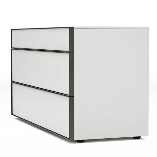 Kommode Loretto - BHT ca. 135x70x53 cm, Lack matt, Weiß