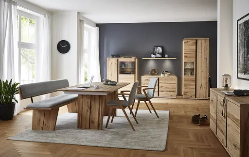 Armlehnstuhl - Leder, Schwarz