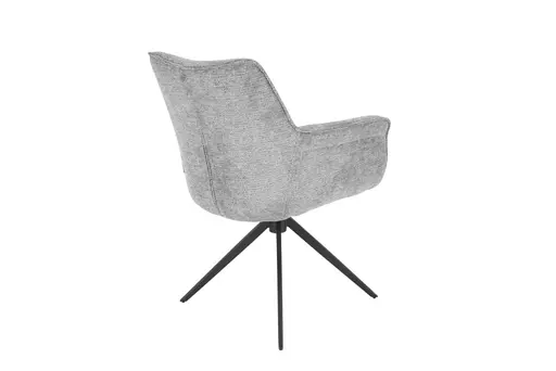 Armlehnstuhl MAIKE - drehbar, Stoff, Hellgrau