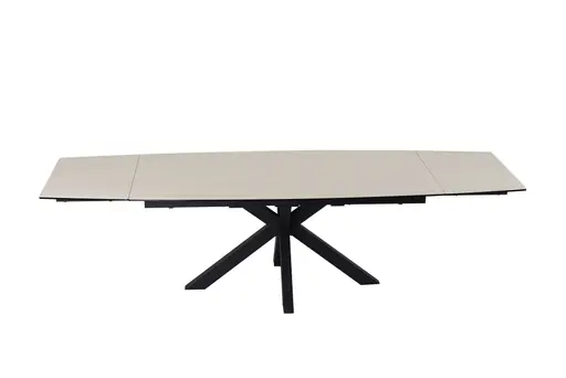 Esstisch MELANIA - ausziehbar, LB ca. 180x95 cm, Glaskeramik, Travertin farbig