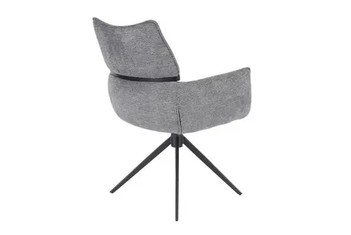 Armlehnstuhl MARJA - drehbar, Stoff, Grau