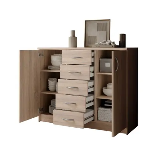 Kommode - B ca. 109 cm, Sonoma Eiche Nachbildung