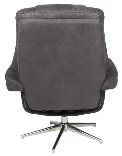 Relaxsessel mit Hocker - drehbar, Relaxfunktion, Microfaser, Anthrazit