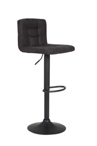 Barhocker - höhenverstellbar, Stoff, Anthrazit