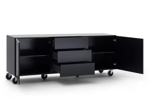 Sideboard Edge - Lack, Schwarz