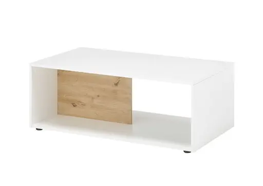Couchtisch - B/H/T ca. 110x40x60 cm, Weiß Dekor