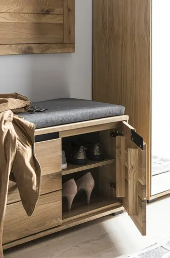 Garderobenbank- Eiche, Massiv