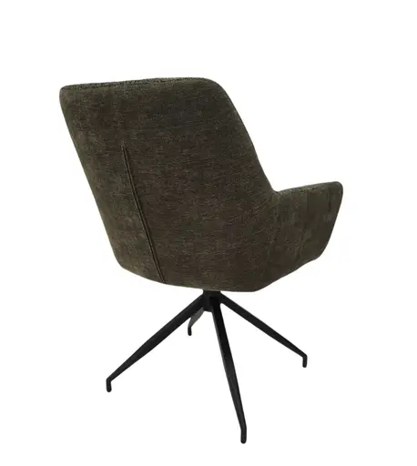 Armlehnstuhl MARYBEL - drehbar, Stoff, Grün