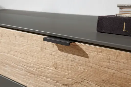 Wohnwand Tucson - Lack, Anthrazit