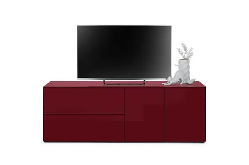 Lowboard - B ca. 181 cm, Bordeauxrot