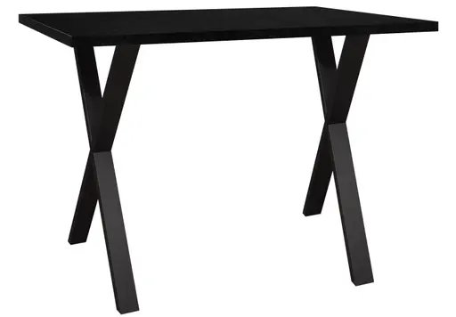 Bartresentisch - LB ca. 140x90 cm, Schwarzstahl, Schwarz