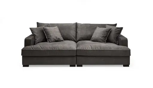 Megasofa - 2,5-Sitzer, Stoff, Schwarz