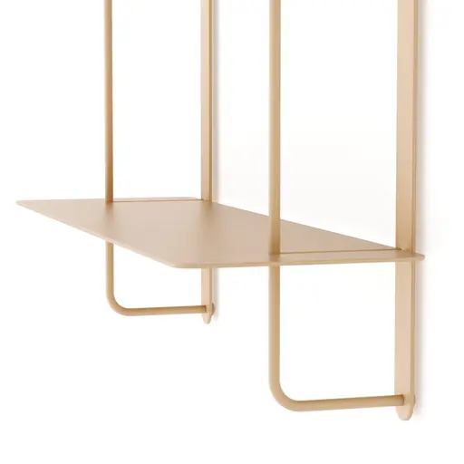 Wandregal Dagny - BHT ca. 60x146x18 cm, Metall, Beige