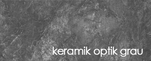 Esstisch - ausziehbar, Ø/H ca. 130x75 cm, Keramikoptik grau, Schwarz