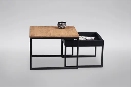 Couchtisch - LB ca. 49x49 cm, Schwarz