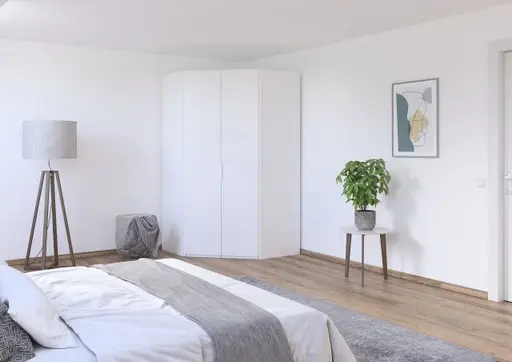 Eckschrank ROVERO- B ca. 127 cm, Weiß