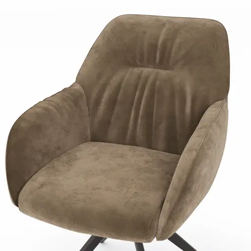 Armlehnstuhl Noli -. drehbar, Stoff, Sand