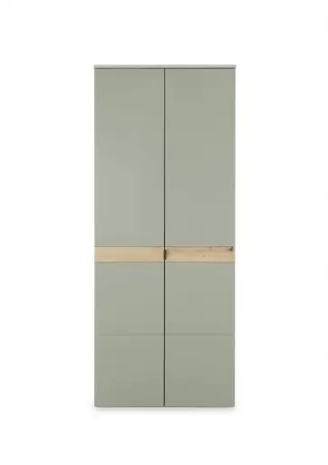 Garderobenschrank - B ca. 75 cm, Schilfgrün, Artisan Eiche Nachbildung