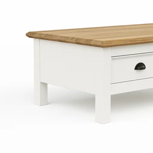 Couchtisch Louisiana - LBH ca. 70x120x45 cm, Weiß