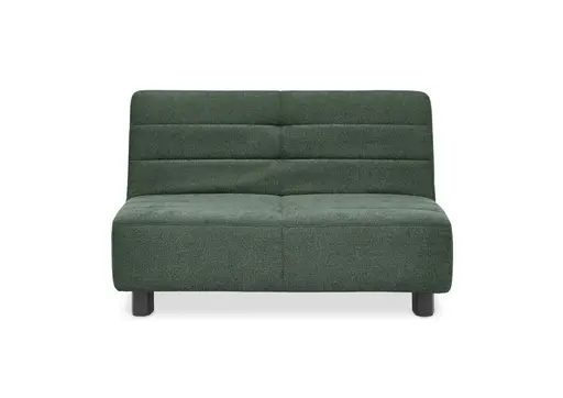  Faltsofa Easy - 2-Sitzer ohne Armlehne, ca. 140 cm inkl. Schlaffunktion, Stoff, Dunkelgrün