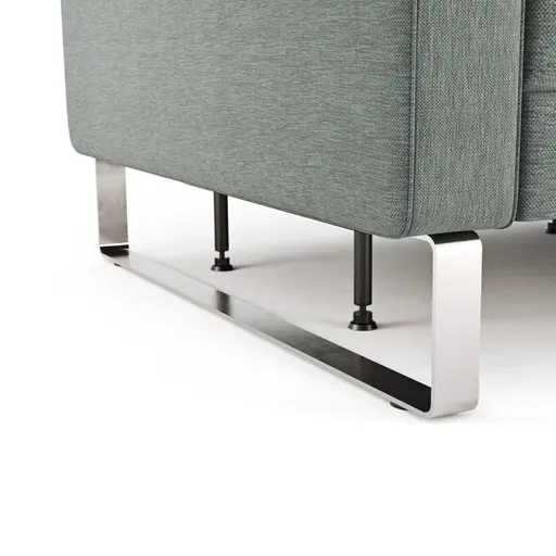 Ecksofa Anna - 2,5-Sitzer mit Ecke rechts, inkl. Relaxfunktion (motorisch), Stoff, Grau