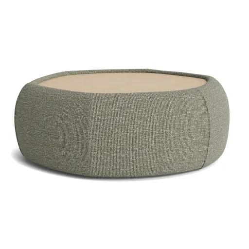 Hocker Serava/Honey - Large, mit Platte, Stoff, Olivgrün