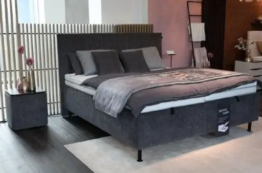 Polsterbett - Liegefläche ca. 180x200, Stoff, Anthrazit