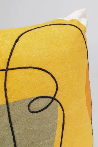 Deko-Kissen, LB ca. 50x50 cm, Gelb, Beige