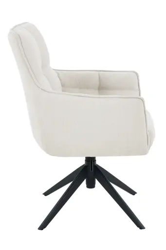 Armlehnstuhl - drehbar, höhenverstellbar, Webstoff, Beige